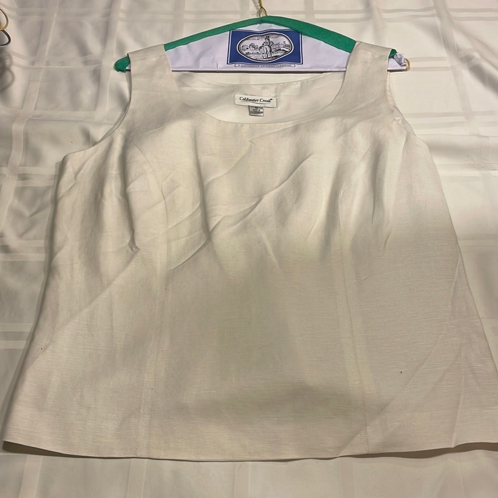 Coldwater creek lined linen shell top